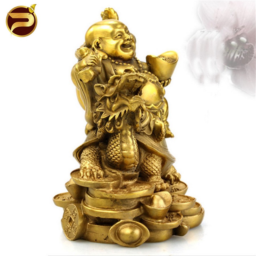 Tượng Phật Di Lặc phong thủy để bàn bằng đồng